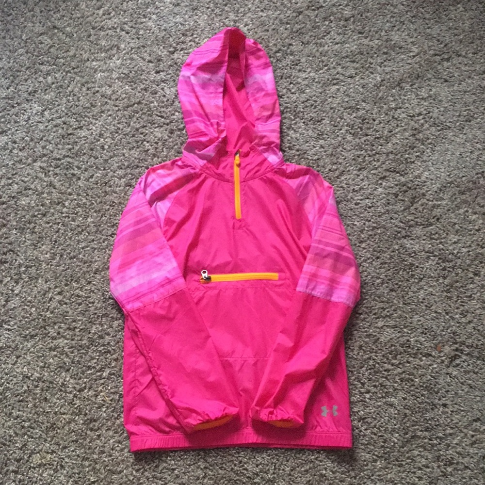 Hot pink wind breaker